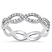 Eternity Clear CZ Classic Ring New 925 Sterling Silver Stackable Band Sizes 5-10
