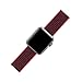 QIENGO Qifit New Nylon Sport Loop with Hook and Loop Fastener Adjustable Closure Wrist Strap Replacment Band for iwatch Apple Watch Series 1 /2 / 3,42mm,Red Black