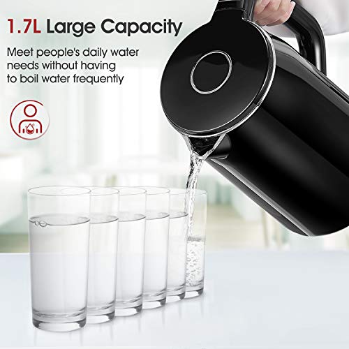 Miroco Electric Kettle Temperature Control 1.7L Double Wall Keep Warm