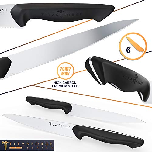 TITAN Serrated Utility Knife 6" Pro Series Knives 7CR17MOV