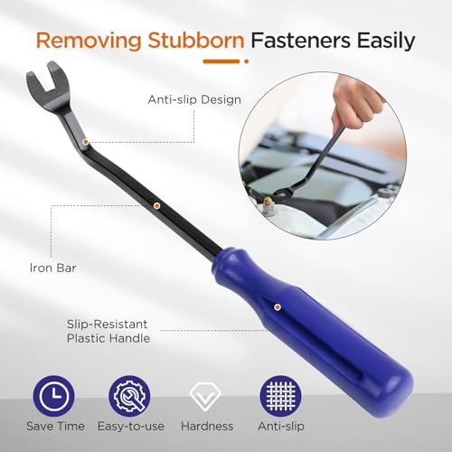 AiQInu 5-Piece Car Trim Removal Tool, Car Trim Removal Tool, Plastic Car Removal Kit for Car Radio Audio Interior Trim Dash Dashboard (Blue)