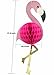 Paper Flamingo Honeycomb Decorations - Luau Birthday Hawaiian Party Supplies, 2 Count
