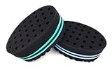 Two in One Magic Hair Sponge Oval Double Side for Afro Twists Curls Dreads Braids Coils Waves For Men Pack of 2