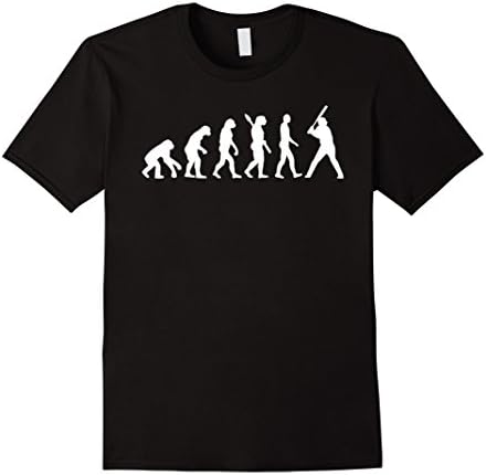Mens EVOLUTION BASEBALL funny T-shirt XL Black