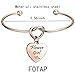 FOTAP Wedding Gift Flower Girl Bangle Love Knot Bracelet Flower Girl Jewelry Gift for Bridesmaid, Mother of The Bride (flower girl bangle)