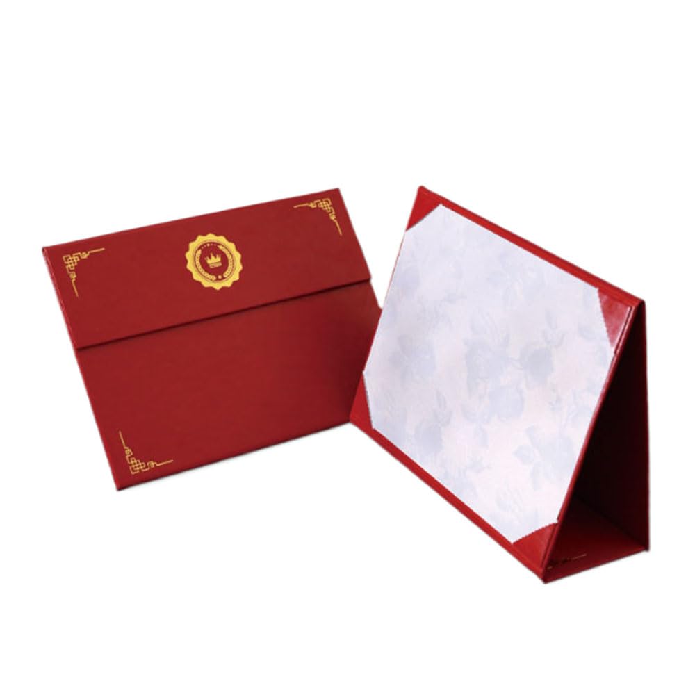 Oaygat Certificate Cover Holders Fits 8.28x11.7" Paper Graduation Diploma Certificates Cover for A4 Paper Award Recognition Achievement for Graduations Business Competition Festival Red