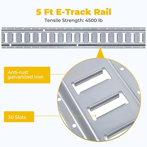 Trekassy E Track TieDown Rail Kit 18 Pieces 8 Pack Horizontal E