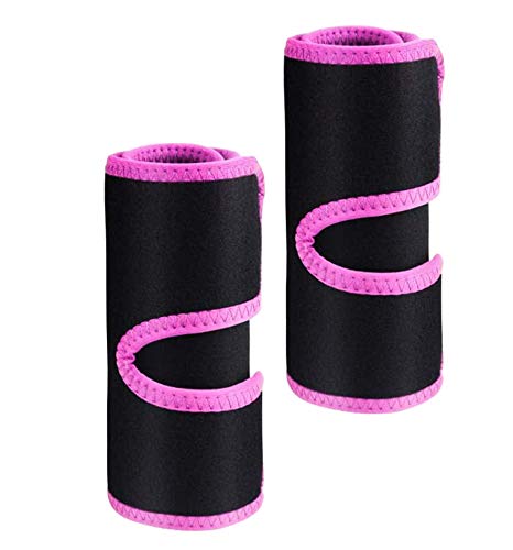 Arm Fat-Burning Trimmer, Sports Arm Guard Sweating Sauna Sleeve for Men & Women Increase Sweating & Circulation, Yoga Fitness Running Exercise Compression Bands Slimming Lose Fat Arm Band (Pink)