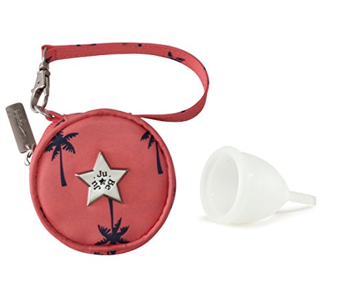 Dandelion Cup Menstrual Cup (Size 1 - Lily) + Machine-Washable Ju-Ju-Be Menstrual Cup Storage Pod/ Paci Pod (Palm Beach), The Ultimate Bundle, Store your Menstrual Cup On-The-Go