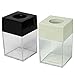 Coolrunner 2 PCS Gray and Black Magnetic Top Paper Clip Dispensers Holders Boxes