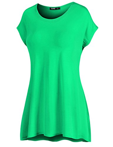 Thanth Womens Short Cotton Slub Knit Racerback Tunic Top Mint X-Small