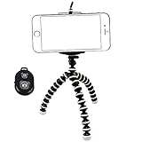 IPhone Tripod,By Ailun,mount/stand,Phone Holder,Small&Light,for iPhone X/8/8plus,7/7plus,6/6s,6/6s Plus,SE/5s/5,Galaxy S7/S6,Note 5/4/3&More Cellphone,Camera with Remote[Non Battery Package]