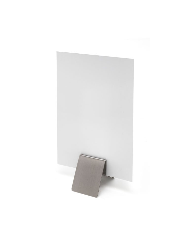 Deflecto 100 mm Stainless Steel Menu Holder Clip