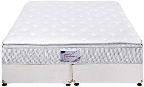 Symbol Conformna Pillow Top Mattress Queen White And Black