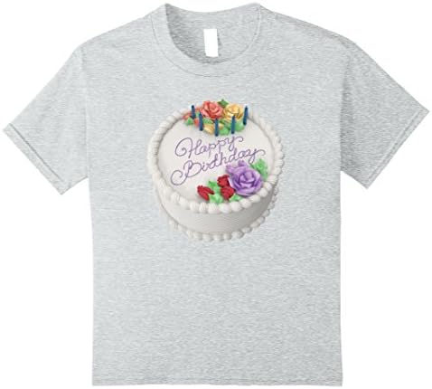 Kids Happy Birthday Cake T-Shirt 10 Heather Grey