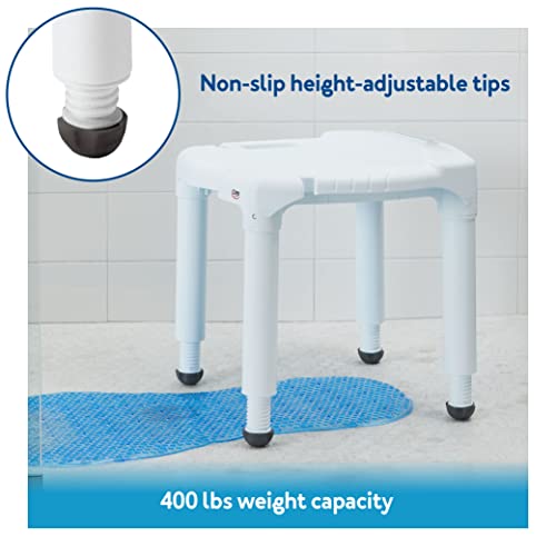 Carex Universal Bath Seat and Shower Chair Bath Chair Supports Up To 400 Pounds Adjustable