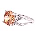 Psiroy 925 Sterling Silver Created Morganite Filled Solitaire Promise Ring Size 8