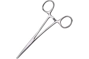 PETEDGE Stainless Steel Straight Pet Hemostat with Locking Ratchet, 5-1/2-Inch