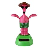 Juesi Dancing Solar Toy - Flipping Wings Flamingo with Sunglasses Animal Solar Powered Toys Dashboard Office Desk Home Decor Gift for Kids Adult