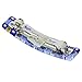 GlassOfVenice Murano Glass Millefiori Hair Clip - Blue Flowers