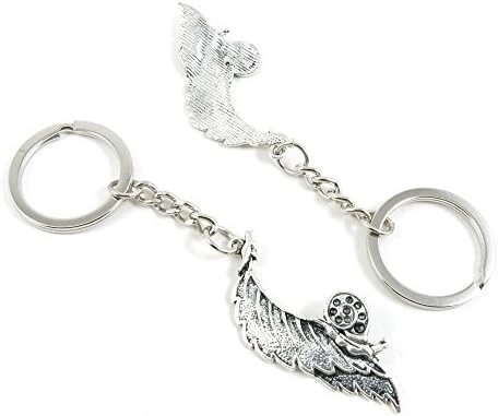 100 Pieces Keychain Keyring Door Car Key Chain Ring Tag Charms Bulk Supply Jewelry Making Clasp Findings L7UA4R Snail Leaf