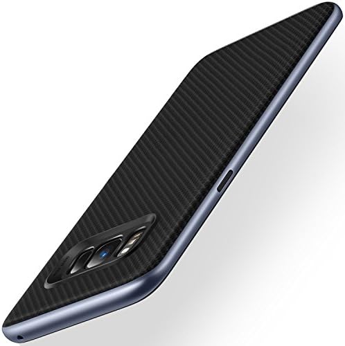 GALAXY S8 Plus Case, DUOYIZHI [NAVY] - Carbon Fiber Black + Shock Absorption + Minimalistic + Dual Layered + Protection + Luxury Slim Fit Bumper TPU Case for Galaxy S8 + (2017)