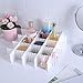 12 Pcs Plastic DIY Grid Drawer Divider Household Necessities Storage Thickening Housing Spacer Sub-Grid Finishing Shelves for Home Tidy Closet Stationary Socks Underwear Scarves Organizer (White)