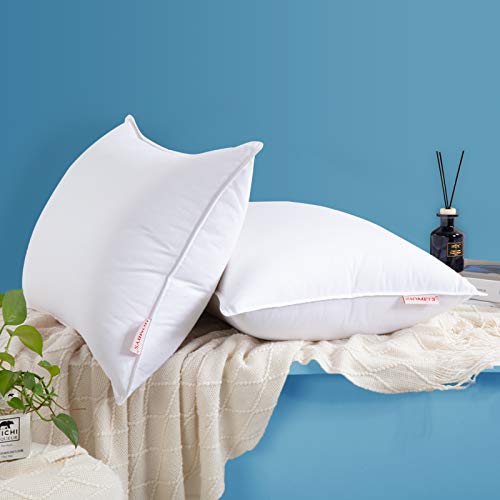 HOMBYS Soft Goose Feathers ,Goose Down and Polyester Filling Bed Pillows Insert for Sleeping,100