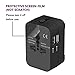 Travel Adapter, Xcords Universal All in One Worldwide Travel Adapter Wall Charger AC Power 2.4A Plug Adapter Dual USB Ports for USA EU UK AUS 150 countries (Dark Black)