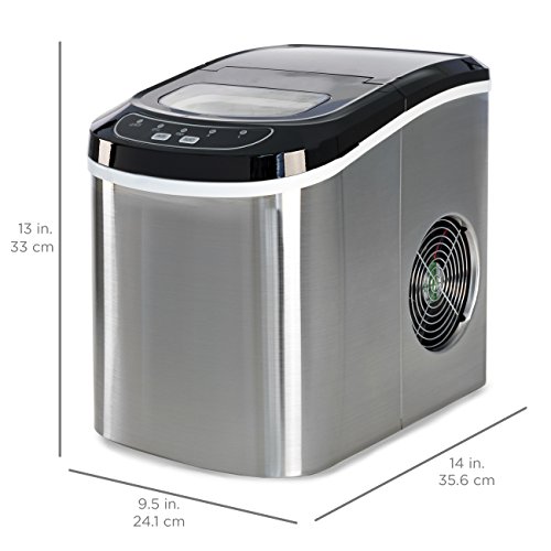 Best Choice Products Compact Digital Ice Maker w/ 2 Cube Sizes (Silver