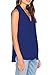 Selowin Womens Solid Sleeveless Satin Chiffon V Neck Blouse Tank Top