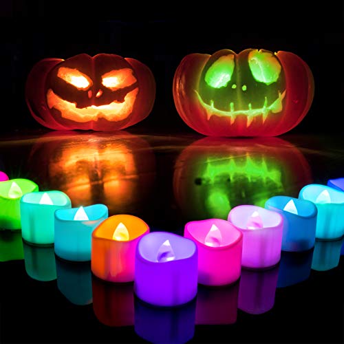 Homemory Color Changing Tea Lights Candles Battery Operated, 24Pcs LED