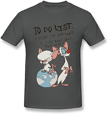 Men's Pinky And The Brain Talking Retro Poster black T shirt by Maven XXXX-L