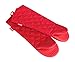 Honla 17 Inch Extra Long Oven Mitts with Non Slip Silicone Grip,Heat Resistant to 500 F,1 Pair of Kitchen Oven Gloves for Cooking,Baking,Grilling,Barbecue Potholders,Red
