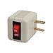 Luxtronic Plug in Cord Switch with Safety Reminder Light - Type B Connector, White, UL & NEMA Certified