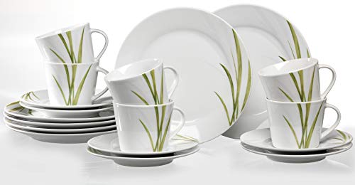 Ritzenhoff & Breker Kaffeeservice Aveda, 18-teilig, Porzellangeschirr, Grün