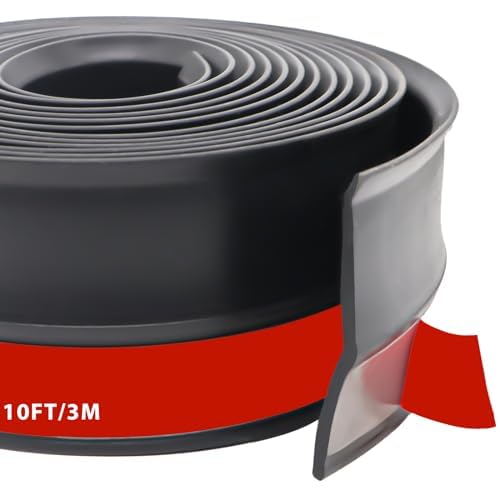 Garage Door Seal 3m Garage Door Draught Excluder Seal TPE Draught Excluder Weather Strip Durable Top and Side Strip for Various Sizes