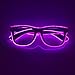 Fronnor Light Up El Wire Glasses Rave Glow Glasses with DC-3V Sound Active Driver for Costume Party Festival,Party Concert(Pink)