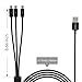 FRiEQ 3 in 1 High Speed Multi-Charging Micro USB Cable (3.3ft/1M) - Micro USB 2.0 A Male to Micro B Charger CableThis Cable does not Sync Data
