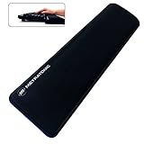 XL Keyboard Wrist Rest/Wrist Pad, TENKEYLESS, Compact, 14.5” Long x 4” Wide x 1” Thick Padded Water Resistant, Ergonomic Memory Foam Gel, Stitched Edges, Anti-Slip Rubber Base, Black | by Metratonic