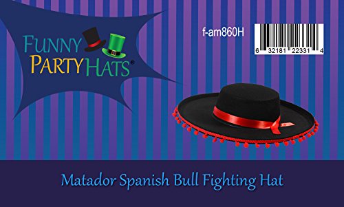 Spanish Costume Hat Bull Fighting Matador Dress Up Hats Funny Party Hats