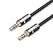 Keluoer Slim 3.5mm Premium Auxiliary Audio Cable AUX Cable for Headphones, iPods, iPhones, iPads, Home / Car Stereos and More (Black) (1M / 3Feet)