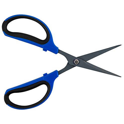 Happy Hydro – Trimming Scissors – Straight Tip – 60mm Teflon Blades – Ergonomic Comfort Grip Handles