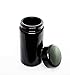 ultravioLeaf 100 ml (3.3 fl oz) Premium Tall Black Ultraviolet Refillable Glass Screw Top Smell Proof Jar for Herbs, Spices, Medicines Discreet Storage Container