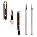 SHALORY Rose Gold Gel Ink Rollerball Pen-Geometric Stripe Style Copper Grip Metal Pens in Gift Box with 1 Extra Refill,Christmas gift for Women &Men (Black Ink, 0.7mm Fine Point)