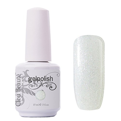 Clou Beaute Gelpolish 15ml Soak Off UV Led Gel Polish Lacquer Nail Art Manicure Varnish Color Glitter White 1367 Clou Beaute Gelpolish 15ml Soak Off UV Led Gel Polish Lacquer Nail Art Manicure Varnish Color Glitter White 1367