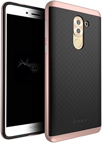 Huawei Honor 6X Case, LWGON Slim Fit Hybrid Bumper Silicone Back Case for Huawei Honor 6X (Hybrid rose gold)