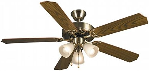 Hardware House 41-5927 52in. Palladium Triple Mount Ceiling Fan Light, Dark Oak or Beechwood