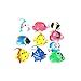 Tinksky 10pcs Lifelike Plastic Artificial Moving Floating Fishes Ornament Decorations for Aquarium Fish Tank (Random Color Pattern)