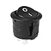 uxcell 10 Pcs Black Round Button SPST On/Off Rocker Switch AC 125V/12A 250VAC/10A